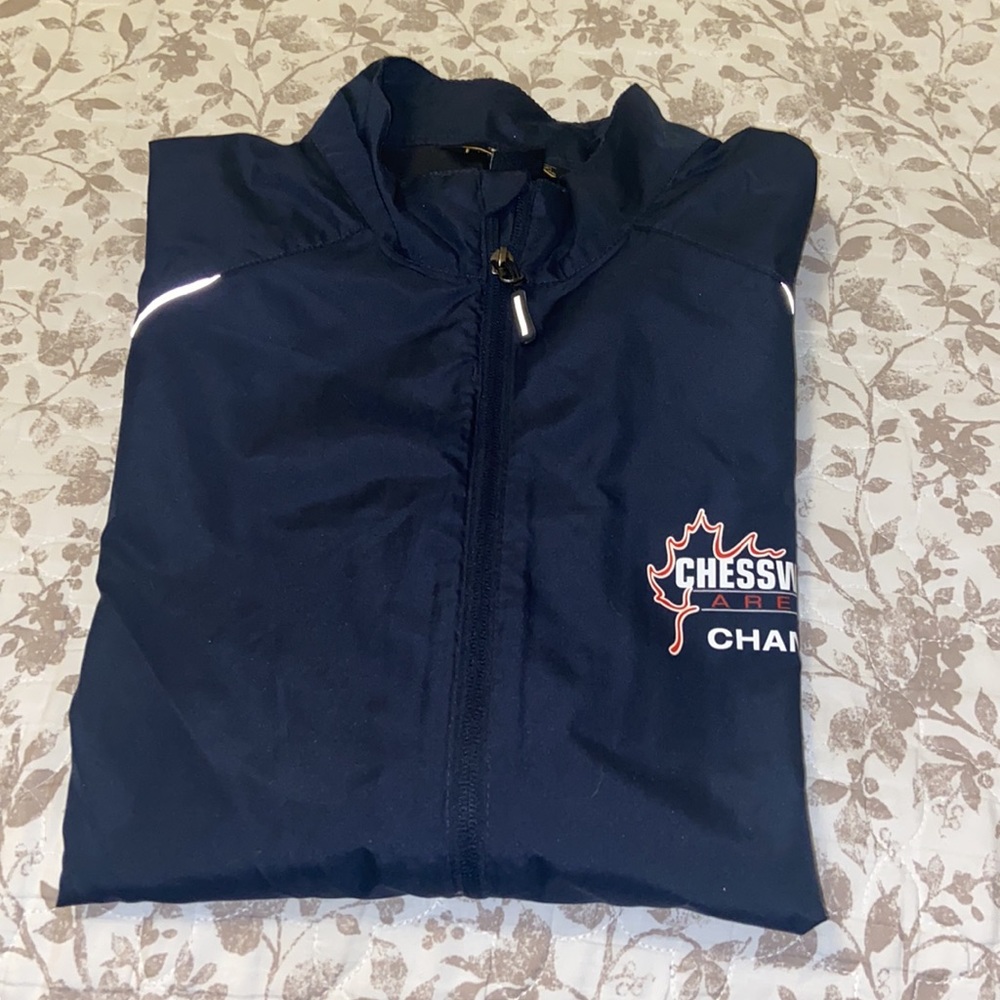 Vintage Navy Blue Rain Jacket